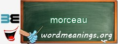 WordMeaning blackboard for morceau